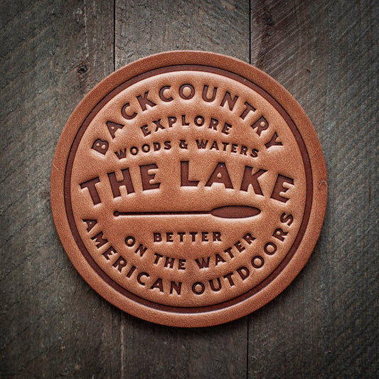 Lake Leather Coaster