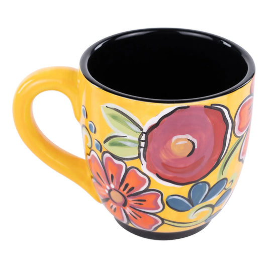 Yellow Floral Mug