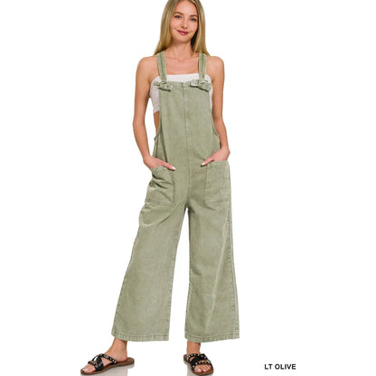 Washed Knot Strap Jumpsuit