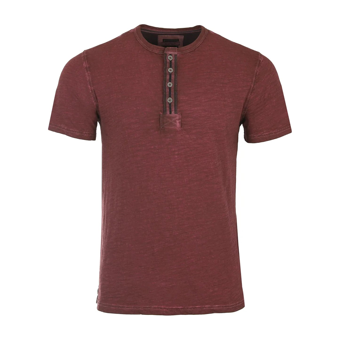 Short Sleeve Dyed Henley Shirt