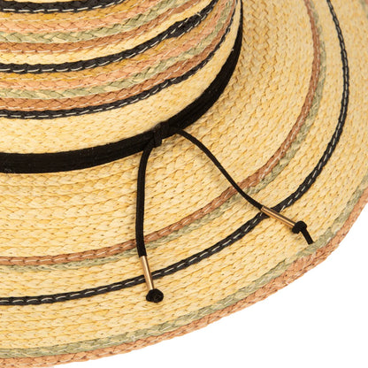 Paradise - Paperbraid Multi Striped Fedora