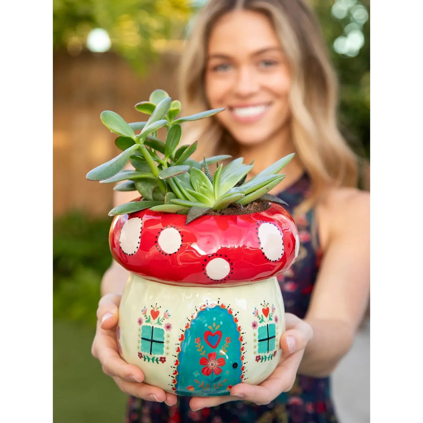 Mushroom Ceramic Planter