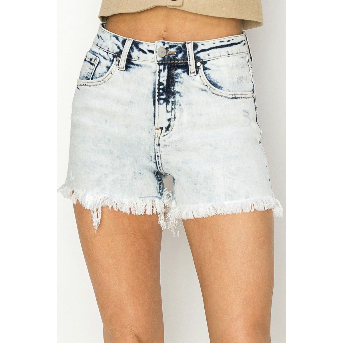 High Rise Side Slit Shorts