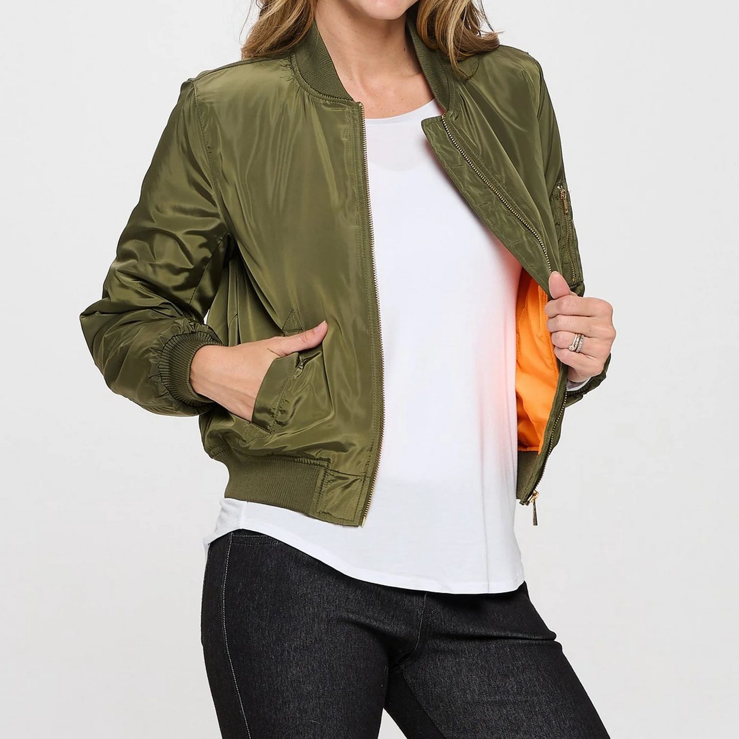 Olive Bomber Jacket