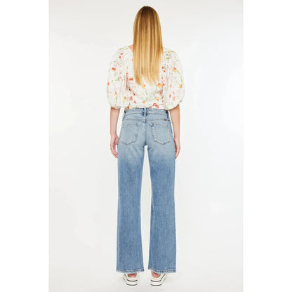 Mid Rise True Straight Jeans