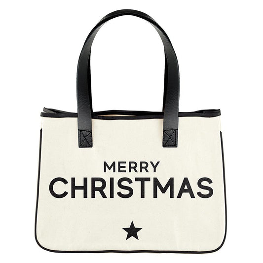 Mini Canvas Tote "Merry Christmas"