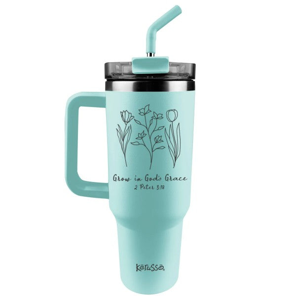 Kerusso® 40 oz Stainless Steel Mug With Straw