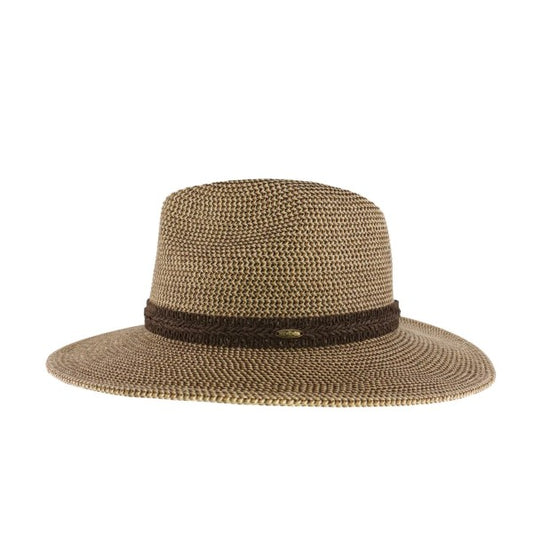 C.C Brown Heather Panama Hat UPF 50+