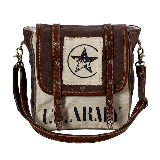 Myra Army Motif Shoulder Bag