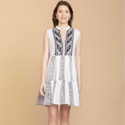 Bohera Cecilia Blossoms Embroidered Dress