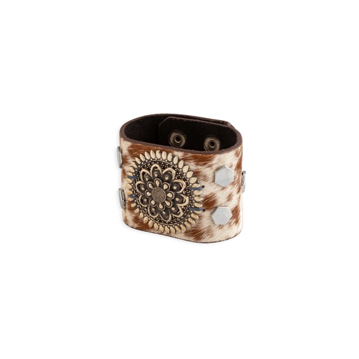 Myra Brandianna Hair-on-Hide Cuff Bracelet